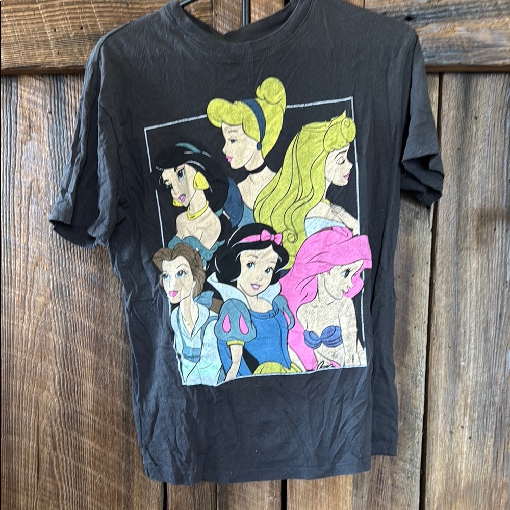 Women’s Black Shirt with Princess Print size small